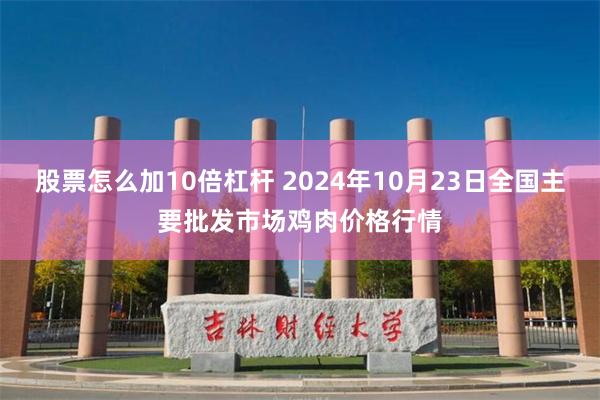 股票怎么加10倍杠杆 2024年10月23日全国主要批发市场鸡肉价格行情