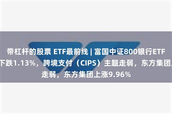 带杠杆的股票 ETF最前线 | 富国中证800银行ETF(159887)下跌1.13%，跨境支付（CIPS）主题走弱，东方集团上涨9.96%