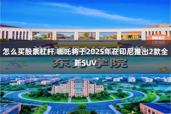 怎么买股票杠杆 哪吒将于2025年在印尼推出2款全新SUV